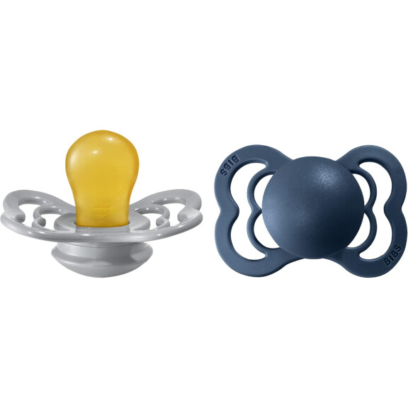 Sucettes en caoutchouc BIBS SUPREME 0-6msc SYMETRIC