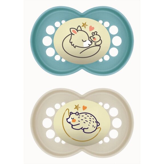 MAM ORIGINAL Sucette de nuit x2 6m+ LATEX