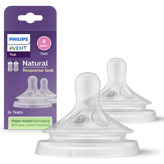 PHILIPS AVENT Natural RESPONSE tétines de biberon 3msc+ x2