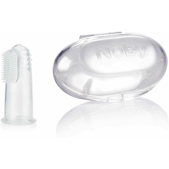 Brosse à dents à doigts en silicone NUBY + étui