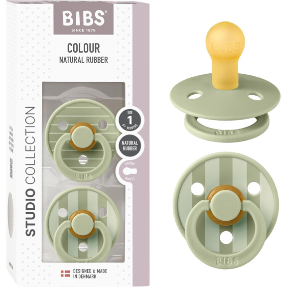 BIBS sucettes COLOUR STUDIO 2 packs caoutchouc 0-6msc