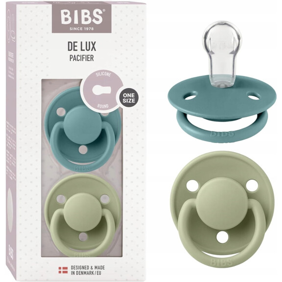 BIBS DE LUX sucettes rondes 2 paquets 0-3 ans SILIKON