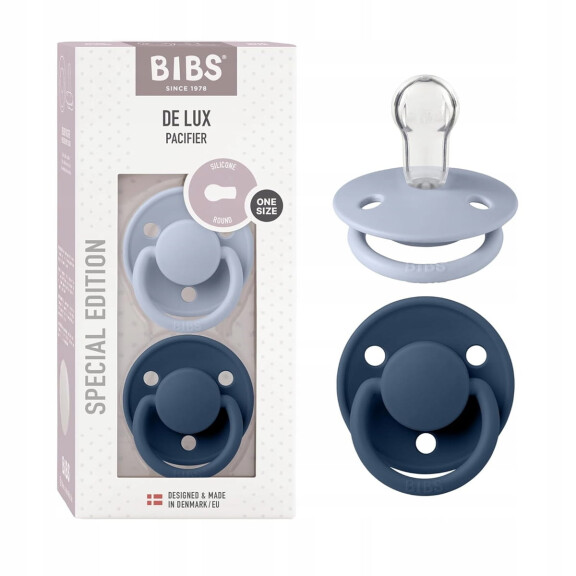 BIBS DE LUX sucettes rondes 2 paquets 0-3 ans SILIKON