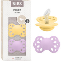 Sucettes anatomiques BIBS INFINITY 2 paquets 0-6msc SILICONE