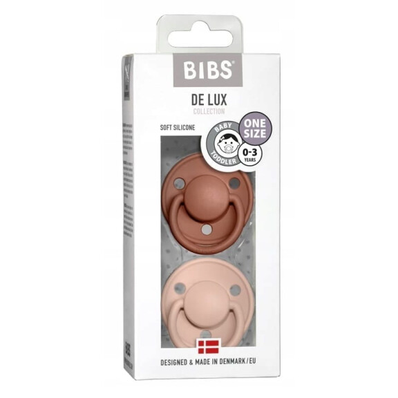 Sucettes BIBS DE LUX 2 paquets 0-3 ans SILIKON
