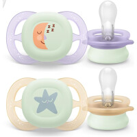 PHILIPS AVENT Ultra Start tétines x 2 0-2msc NIGHTTIME phosphorescente