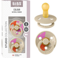 BIBS COLOUR STUDIO sucettes 2-pack caoutchouc 6-18msc