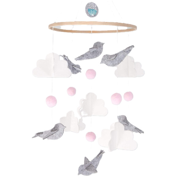 Carrousel SWECOMZE pour lit d'enfant en bois tissu BOHO