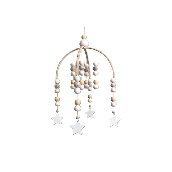 Carrousel SWECOMZE pour lit d'enfant en bois tissu BOHO