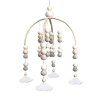 Carrousel SWECOMZE pour lit d'enfant en bois tissu BOHO