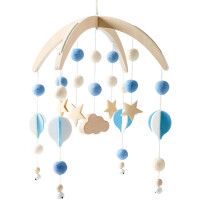 Carrousel SWECOMZE pour lit d'enfant en bois tissu BOHO