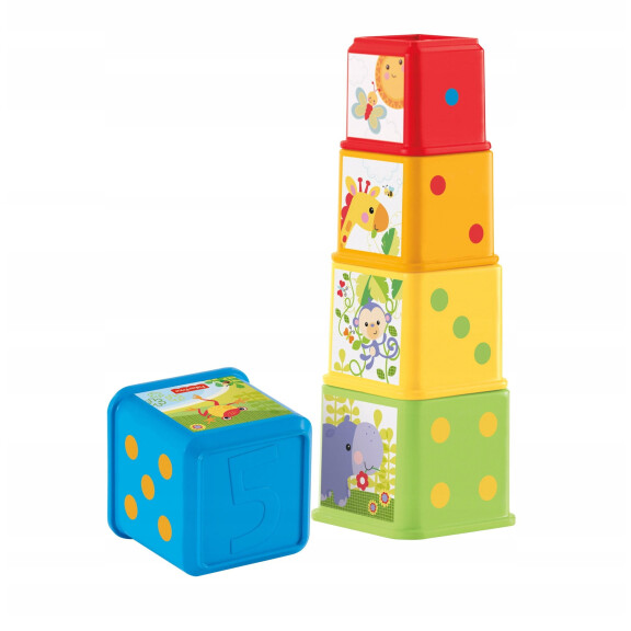 FISHER-PRICE pyramide à empiler 5 paires d'animaux. 6m+