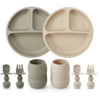 PANDAEAR set d'ustensiles en silicone avec ventouse 8 pièces