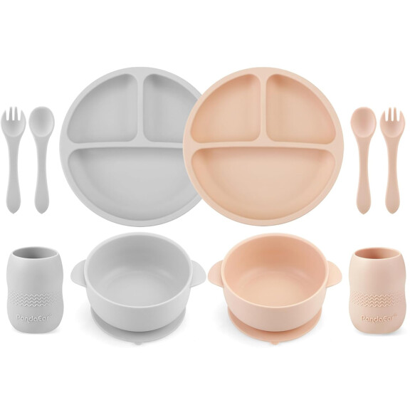 PANDAEAR set d'ustensiles en silicone avec ventouse 10 pièces