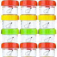 Pots en verre BUDDING BEAR 120 ml x 12