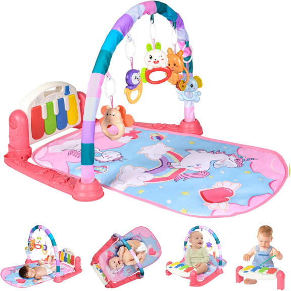 AOMIG tapis éducatif avec piano 0-36 mois