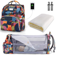 SNDMOR sac à dos pour wÃ¯zkÃ© avec accessoires et lit de voyage