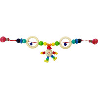 Crochet en bois HESS avec cloche pour siège de poussette 40 cm