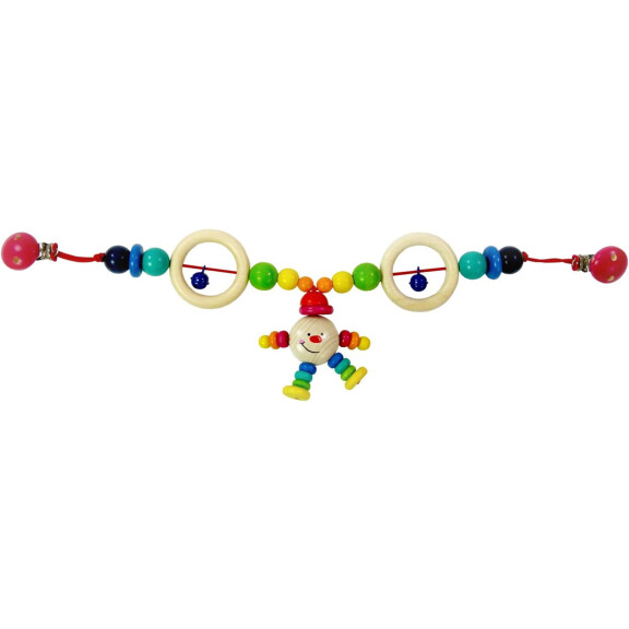 Crochet en bois HESS avec cloche pour siège de poussette 40 cm