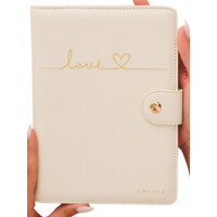 TWIVEE Porte-cartes Love en faux cuir 15,5 x 21 cm