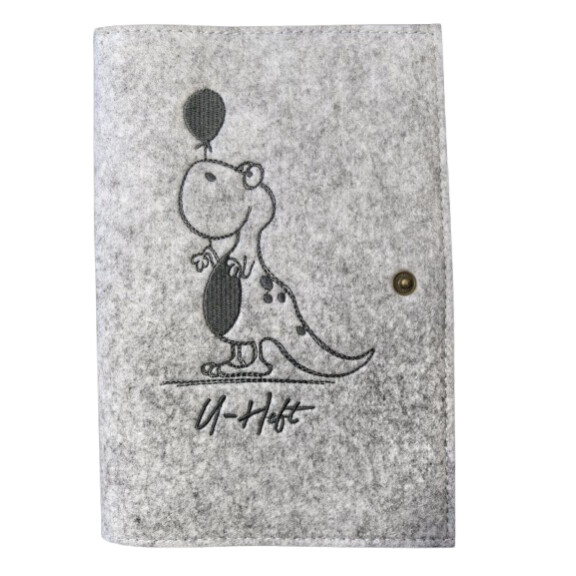 Porte-cartes en feutre LUXDAG DINOSAUR 15,5 x 23 cm