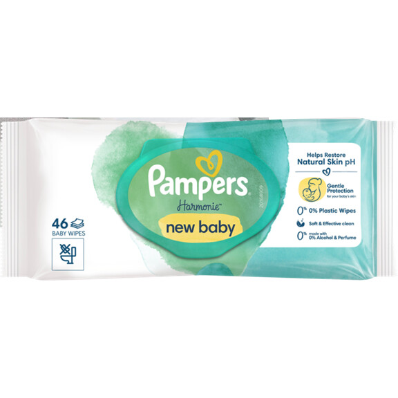 PAMPERS HARMONIE lingettes humides NOUVEAU BÉBÉ x46