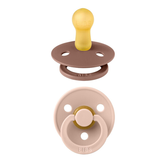 BIBS Sucettes à couleurs 2 paquets caoutchouc 0-6 mois