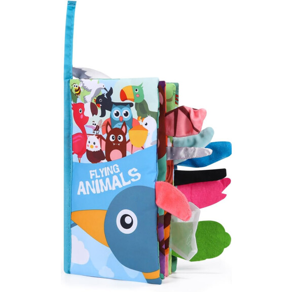 ZAWAER Livre sensoriel Flying Animals HOLDER 12,5 x 22 cm