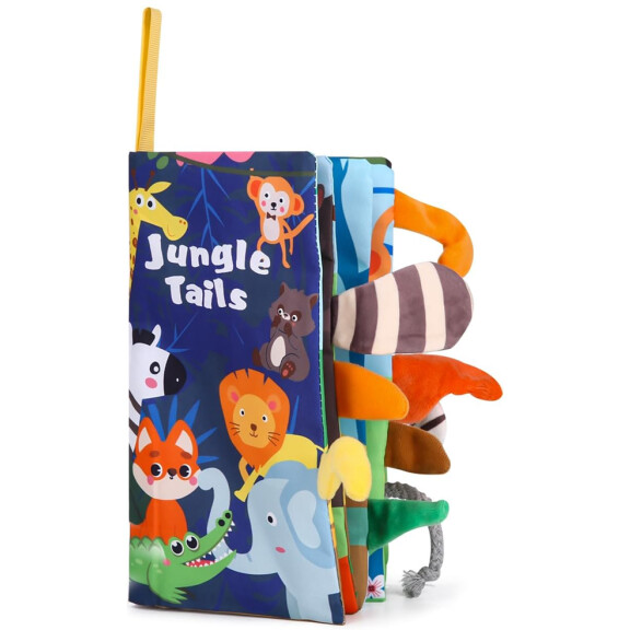 ZAWAER Livre sensoriel Jungle Tails HOLDER 12.5 x 22 cm