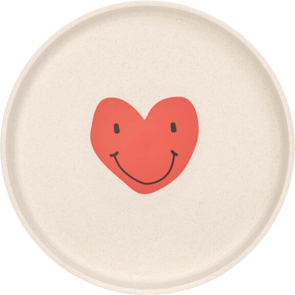 LASSIG Assiette Happy Heart sans plastique et cellulose 17.8 cm