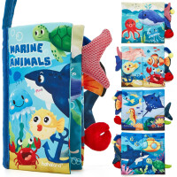 HAHALAND Livre sensoriel Animaux marins HOLDER 12.5 x 22 cm