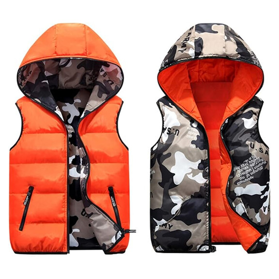 Gilet matelassé JIAMY avec capuche double face 100-110
