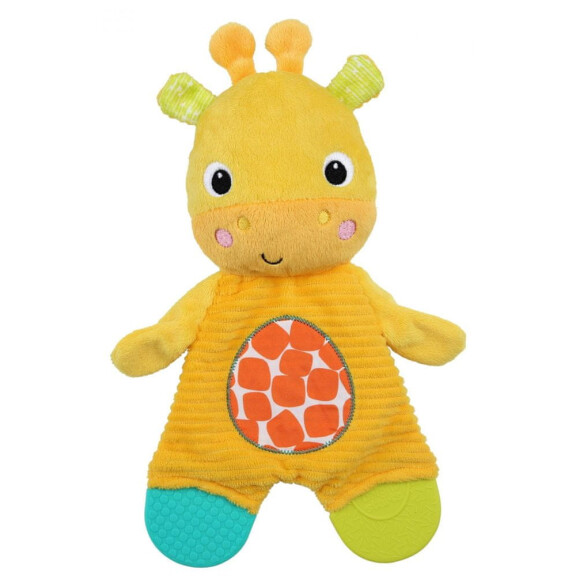 BRIGHT STARTS Snuggle&Teethe girafe en peluche avec anneaux de dentition