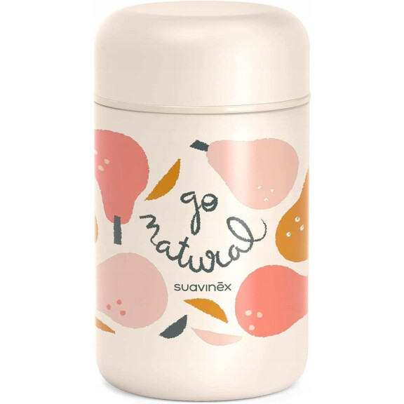 SUAVINEX Go Natural thermos en acier pour le déjeuner 400 ml