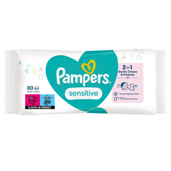 PAMPERS SENSITIVE lingettes humides x80