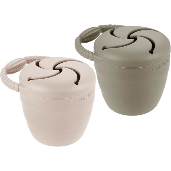 PANDAEAR boîte à goûter en silicone x2 pliable