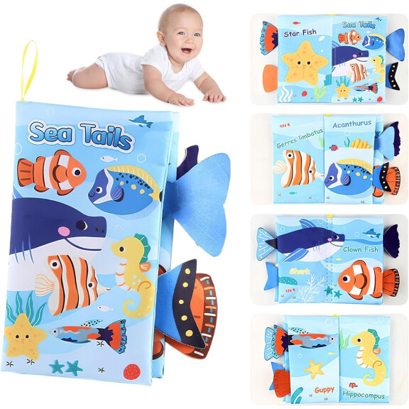 DEARBAG Livre sensoriel Sea Tails 6msc+