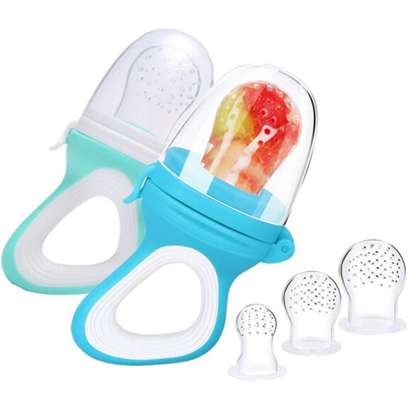 MELARQT mangeur de fruits à mordre pour enfants 3-12m 2 pièces 6 embouts