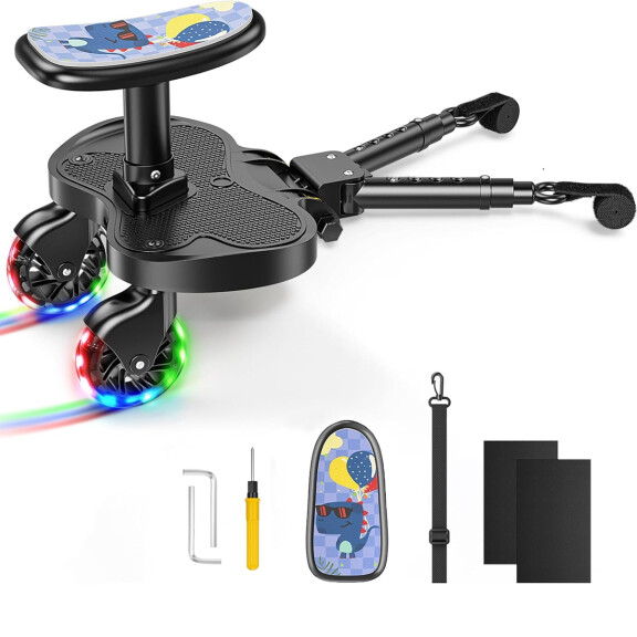 BUGGY BOARD accessoire universel pour fauteuil roulant jusqu'à 25 kg roues LED