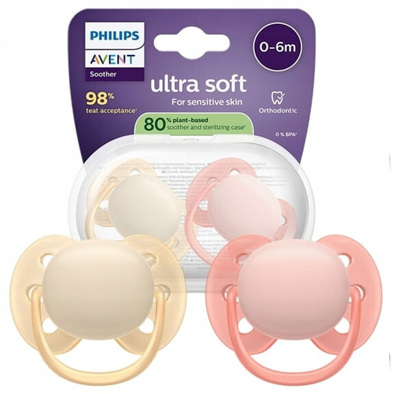 PHILIPS AVENT Tétines ultra douces x 2 0-6msc