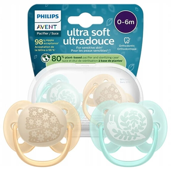 PHILIPS AVENT Tétines ultra douces x 2 0-6msc