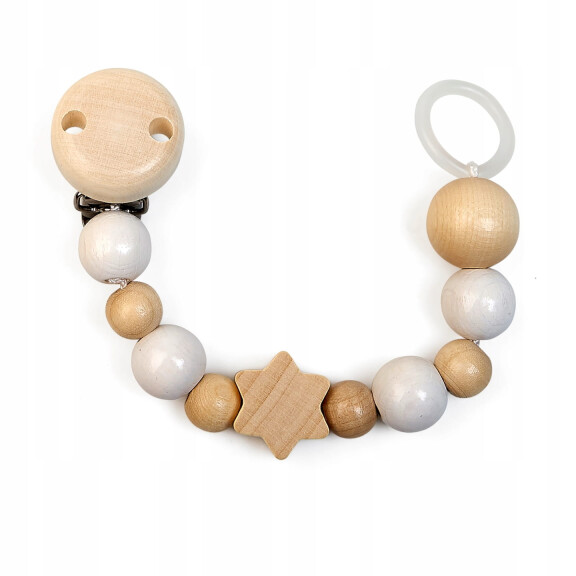 GRUNSPECHT porte-sucette en bois 19 cm STAR