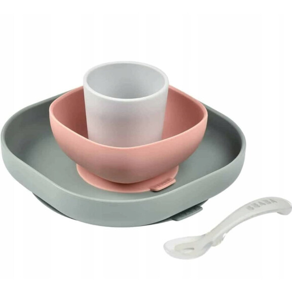 Set d'ustensiles en silicone BEABA avec ventouse 4el.