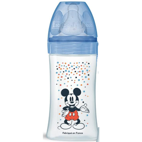 Biberon DODIE 270 ml 0-6 m tétine 2 Ĺ débit MICKEY