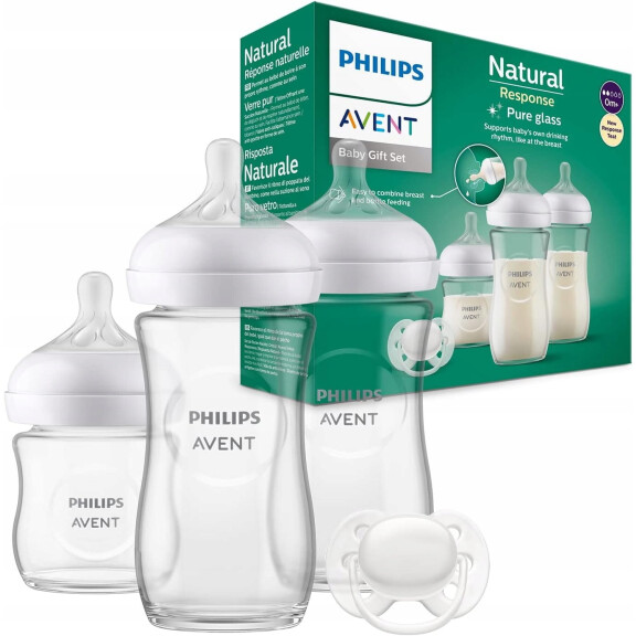 PHILIPS AVENT Natural Response set de 3 bouteilles en verre + tétine