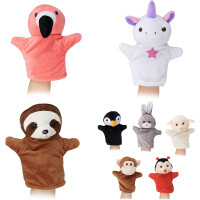 Marionnettes en peluche RELAXDAYS pour jouer les rôles de 8 personnages