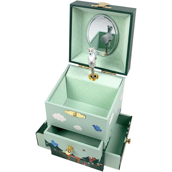 TROUSSELIER Boîte à bijoux cerf à remontoir boîte à musique Beethoven - Romance