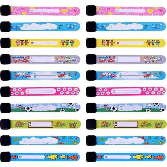 TSHAOUN bracelets SOS étanches pour enfants 20 pièces