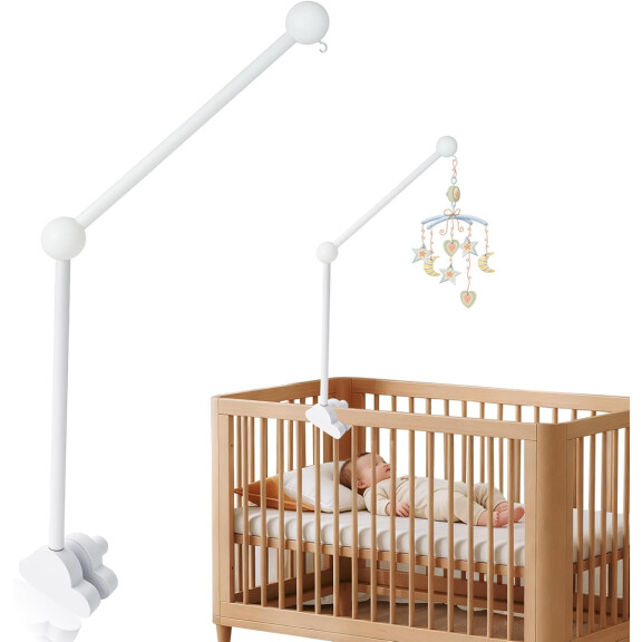 Support en bois pour mobile de lit bébé