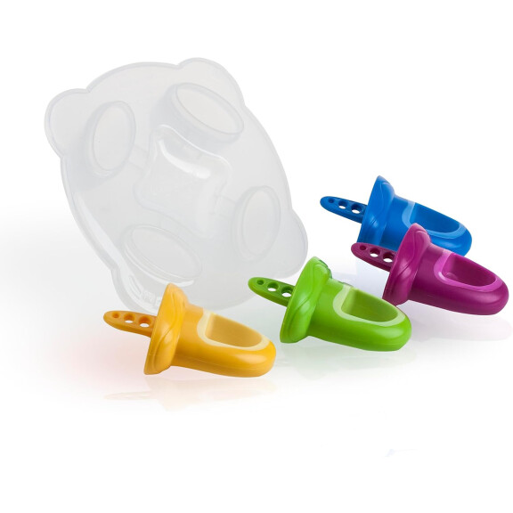 NUBY moule à glace en forme de tétine 4 pièces + plateau de congélation